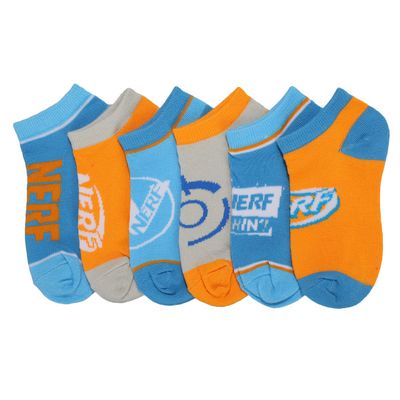 Bioworld Nerf Nation casual Ankle Socks for boys 6-pack