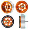 RCLIONS 4pcs Aluminum Ally 2.2inch RC Beadlock Wheels Rims for 1/10th RC Crawler Car view 2