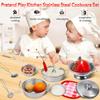 Mini - Kids Pretend Play Kitchen Toys,Cooking Toys Set Play Kitchen Accessories with Stainless Steel Pots and Pans Set,Pretend Play Food Cooking Utensils Cookware for Girls Boys.Tiny-11Pcs view 3