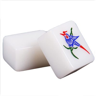 SHATONG Chinese Mahjong with 144 Acrylic Tiles,3 Dice,a Dealer, a Mahjong Box, a Chip and a Tablecloth,Game Set Beautiful Gift Suitable for Collection(Color: A)