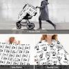 Personalized Baby Car Seats Canopy for Babies with Name, Custom Multi-use Covers for Baby Boys Girls, Cute Little Panda Minky Nursing Breastfeeding Stroller Cover Canopies for Newborn Infant view 3