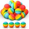 Sumind 48 Pieces Foam Balls Bulk Rounds Refill Balls Soft Foam Bullet Replacement Refill Pack for Blasters Guns for Kids Birthday Party Games Favors Gifts for Boys and Girls(Rainbow Color) view 1