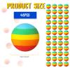 Sumind 48 Pieces Foam Balls Bulk Rounds Refill Balls Soft Foam Bullet Replacement Refill Pack for Blasters Guns for Kids Birthday Party Games Favors Gifts for Boys and Girls(Rainbow Color) view 2
