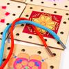 Bigjigs Toys, Lacing Tiles, Wooden Toys, Lacing Toy, Threading Toys, Wooden Threading Toys, Threading Toys for 3 Year Olds, Toddler Toys, Fine Motor Skills Toys view 2