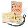 Bigjigs Toys Construction Lacing by Numbers | Threading Board Game for Toddlers | Wooden Montessori Toy | Developmental Kit for Kids' Fine Motor Skills | Lace Craft Activities for 3+ Year Old Children view 1