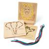 Bigjigs Toys, Lacing by Numbers - Jungle, Wooden Toys, Lacing Toy, Threading Toys, Wooden Threading Toys, Threading Toys for 3 Year Olds, Toddler Toys, Fine Motor Skills Toys view 1