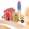 Bigjigs Rail, Coastal Clean Up Train Set, Wooden Train Set, Toys for 3 4 5 6 Year Olds, Traditional view 2