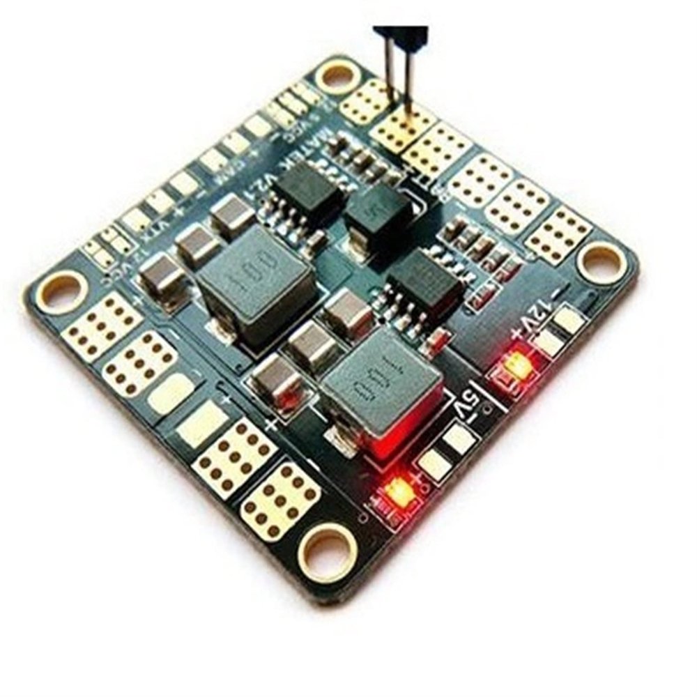 ZHIPAIJI for Matek Mini Power Hub Power Distribution Board RC PDB with BEC 5V & 12V for FPV QAV250 ZMR250 Multicopter Quadcopter Drone Accessories Part (Color : 1 Piece)