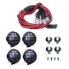 BOLIDORC 4LED Spotlights Roof Lights Lampshade for 1/10 RC Crawler Car TRX4 D90 D110 SCX10 CC01 TF2 (Round) view 1
