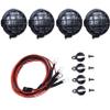 BOLIDORC 4LED Spotlights Roof Lights Lampshade for 1/10 RC Crawler Car TRX4 D90 D110 SCX10 CC01 TF2 (Round) view 2