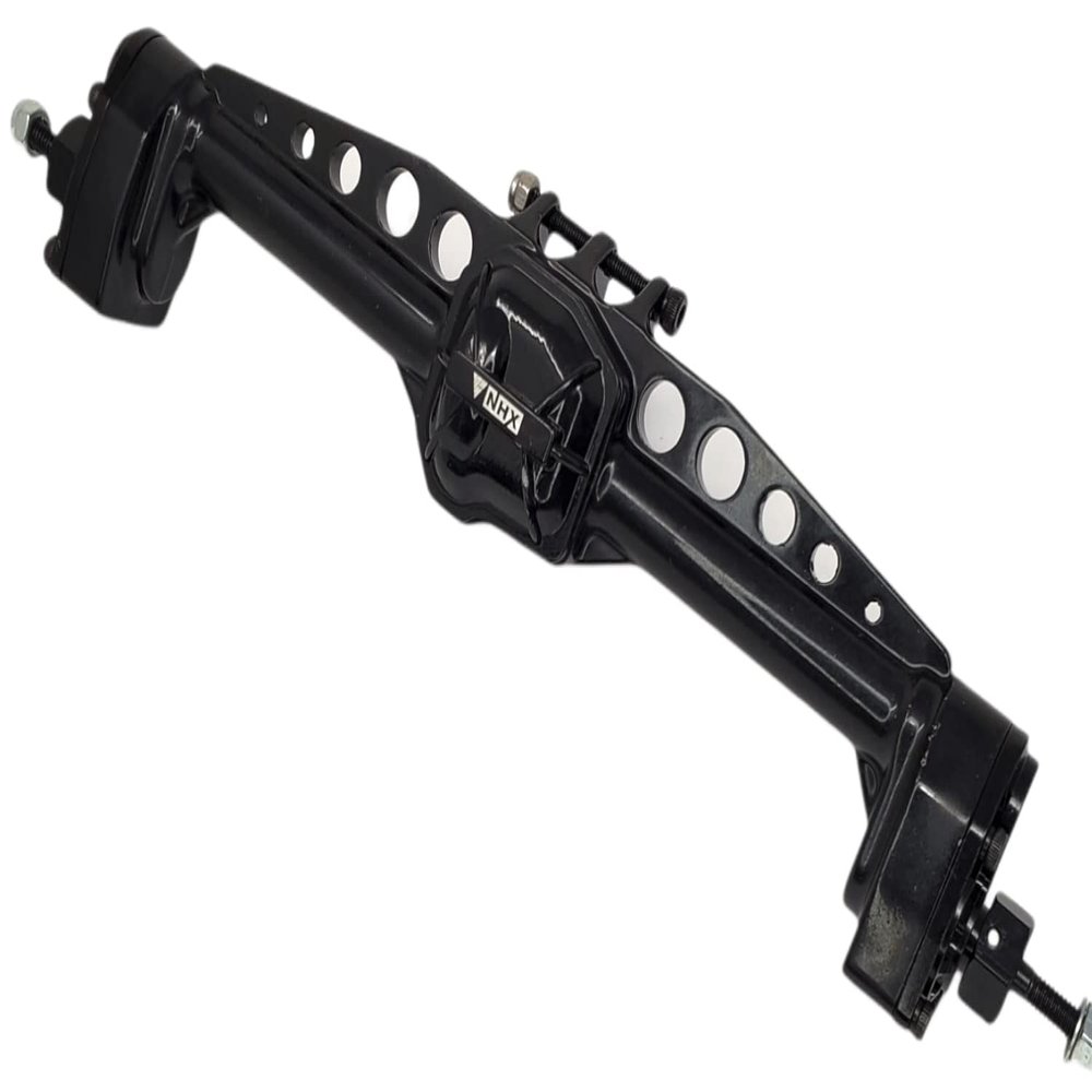 NHX RC Aluminum Portal Axle Set Rear w/Gears -Black : Axial SCX10III