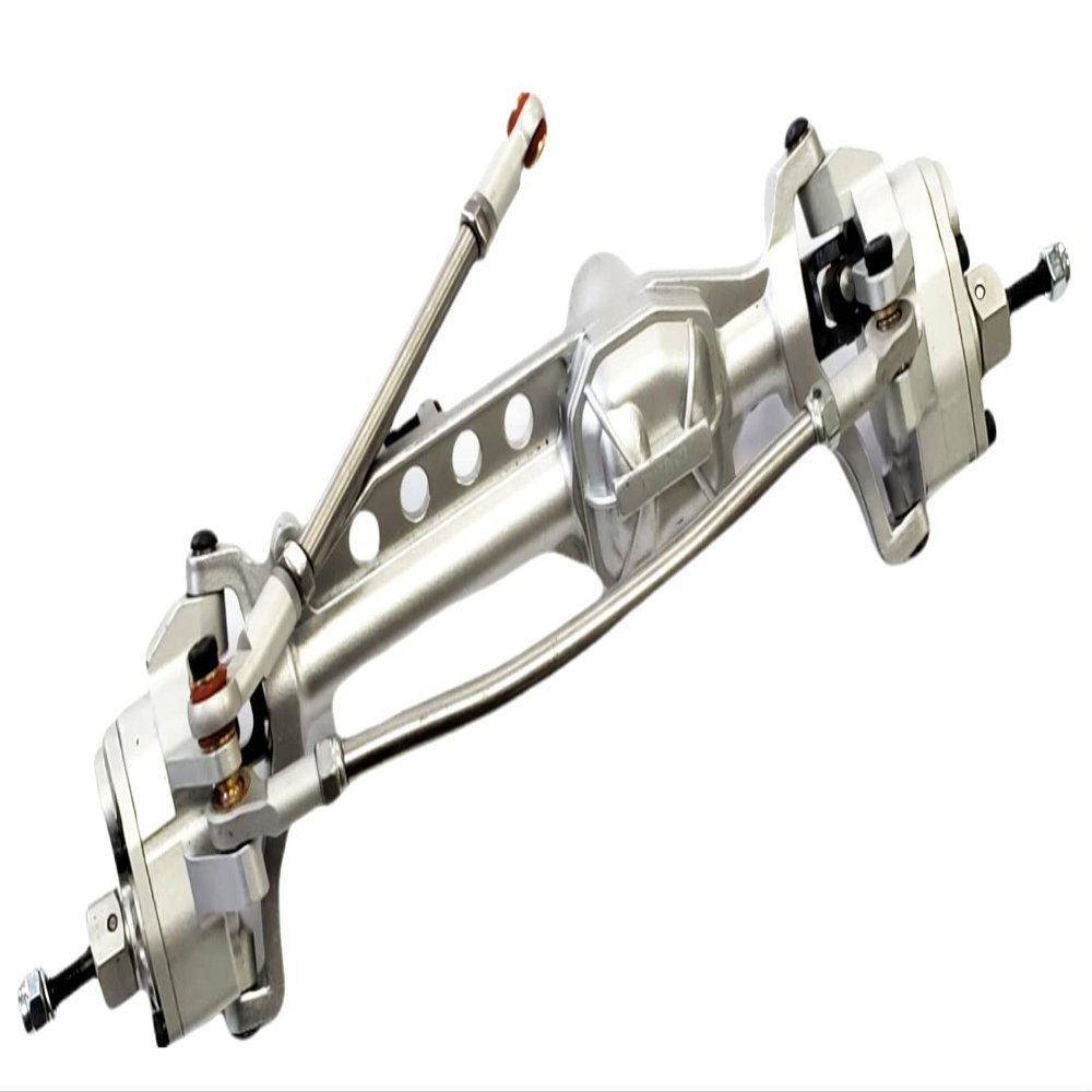 NHX Front Aluminum Portal Axle Set w/Gears Silver for SCX10III