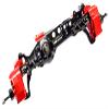 NHX Front Aluminum Portal Axle Set w/Gears Black/Red for SCX10III view 2