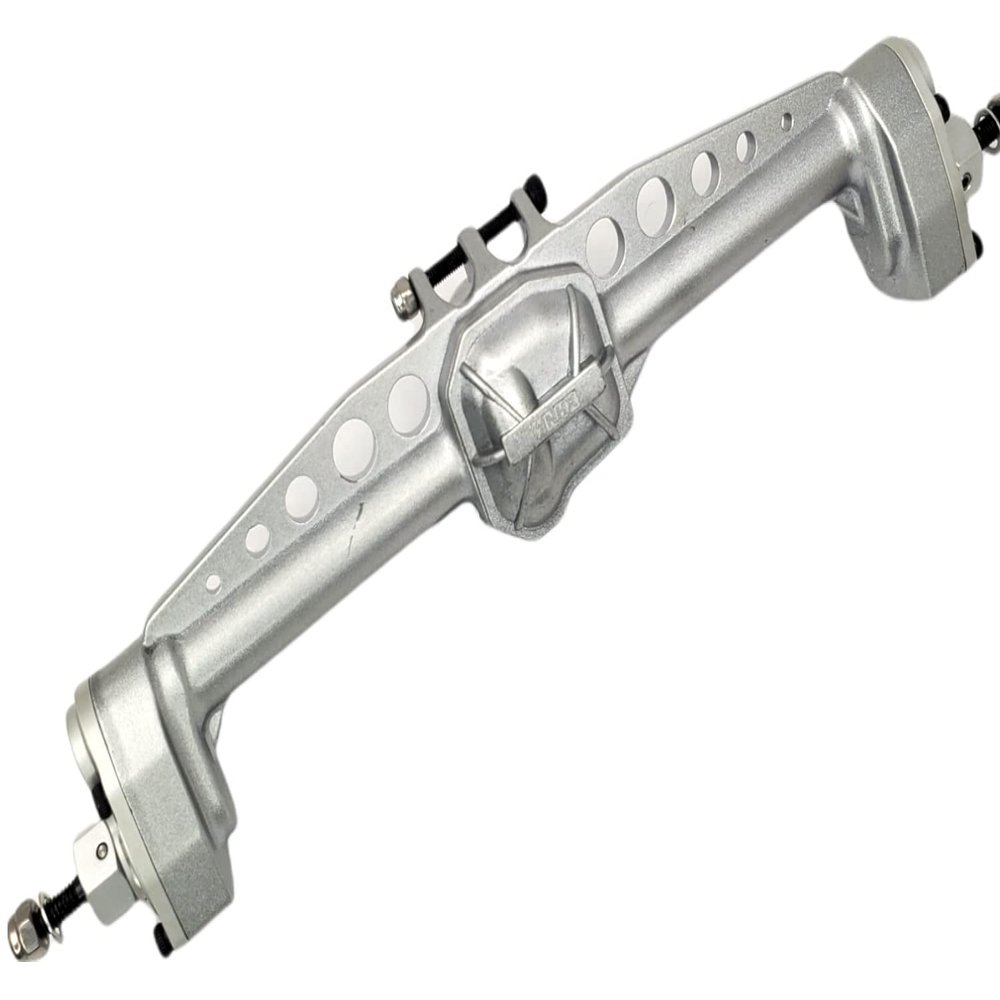 NHX RC Aluminum Portal Axle Set Rear w/Gears -Silver : Axial SCX10III