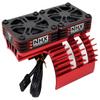 NHX RC 1/5 Twin Cyclone Alum HV Cooling Fans w/Cover Motor Heatsink Red view 1
