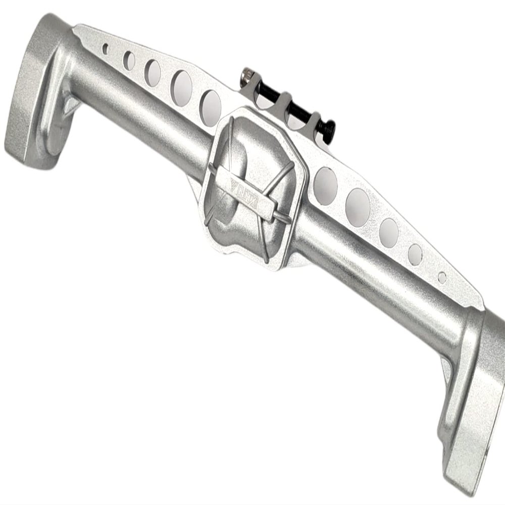 NHX RC Aluminum Portal Axle Housing Rear -Silver: Axial SCX10III