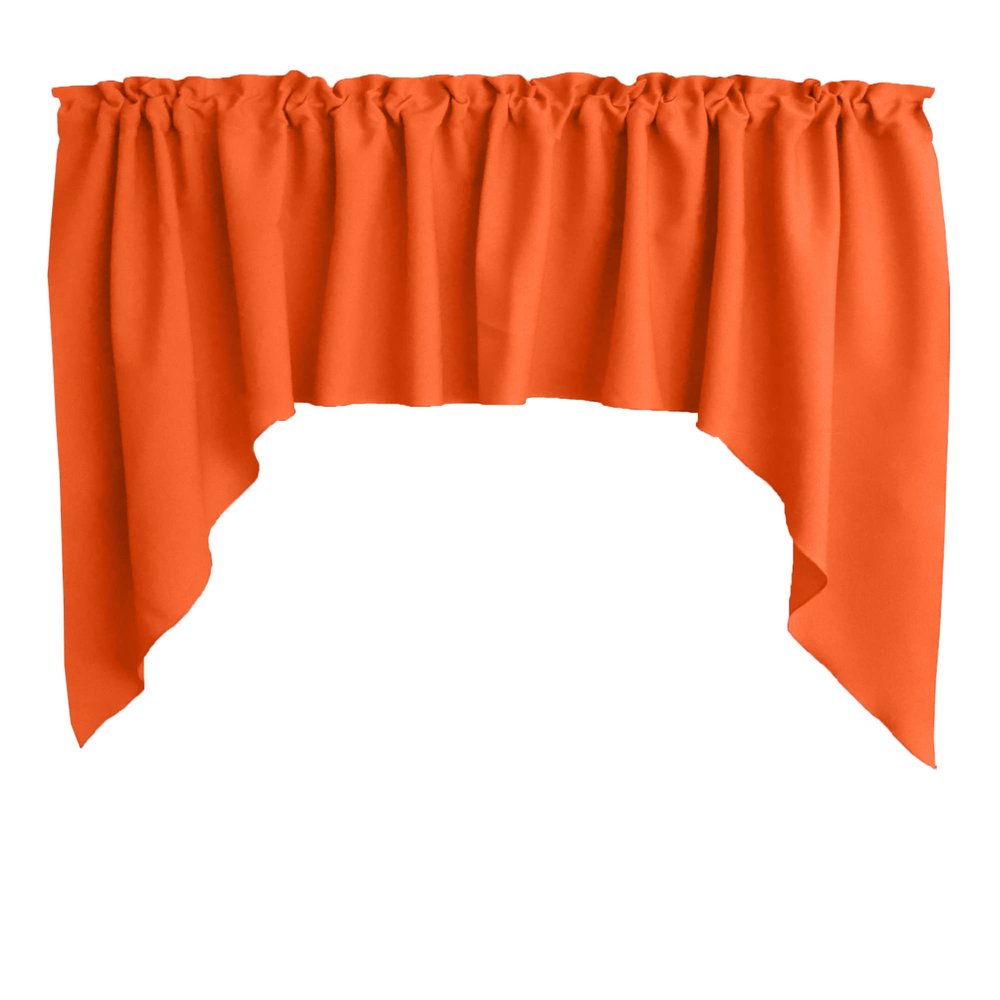 Zen Creative Designs Solid Poplin Swag Window Valance Home Dcor Bedroom Nursery Kitchen Window (Orange)