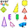 Everplay 66 pc Magnetic Tiles with Multicolored Car Set, Building Blocks Toys, STEM Educational Learning Magnet Toy Preschool Montessori Boys & Girls Smart Kit Games Gifts for Age 3+ Kids Toddlers view 2
