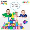 Everplay 66 pc Magnetic Tiles with Multicolored Car Set, Building Blocks Toys, STEM Educational Learning Magnet Toy Preschool Montessori Boys & Girls Smart Kit Games Gifts for Age 3+ Kids Toddlers view 4