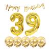 39th Birthday Decoration Happy Birthday Banner Balloons 39 Years Old Birthday Party Supplies Helium Balloons Number 39 Balloons Latex Balloon Foil Balloon, 39th Gold Birthday Party Decoration view 1
