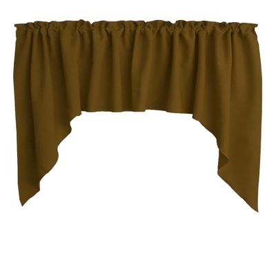 Zen Creative Designs Solid Poplin Swag Window Valance Home Dcor Bedroom Nursery Kitchen Window (Mustard)