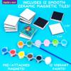 Made By Me! Paint Your Own Magnetic Tile Art  DIY Ceramic Magnets  Personalized Magnet Tiles  Arts & Crafts Kit for Kids Ages 6+,Multi view 2