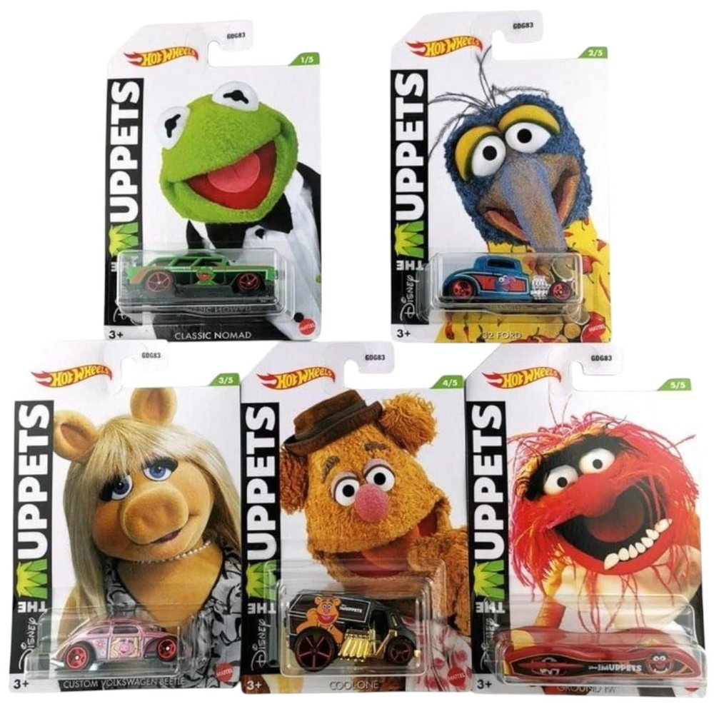Hot Wheels Muppets 2021 Release Complete Set of 5 Vehicles
