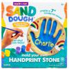 Made By Me! Sand Dough Sculpt & Paint Creations! Mold Your Own Hand Print Stone, DIY 7-inch Handprint Stone Kit, Mess-Free Stepping Stones, Staycation Activity, Keepsake Gift for Kids Ages 4+ view 1