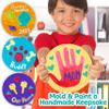 Made By Me! Sand Dough Sculpt & Paint Creations! Mold Your Own Hand Print Stone, DIY 7-inch Handprint Stone Kit, Mess-Free Stepping Stones, Staycation Activity, Keepsake Gift for Kids Ages 4+ view 4