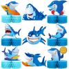 9 Pieces Shark Birthday Party Decorations Under The Sea Honeycomb Table Centerpiece for Boys Baby Shower Blue Sea Sharks Themed Birthday Party Sharks Week Decoration view 1