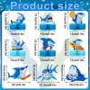 9 Pieces Shark Birthday Party Decorations Under The Sea Honeycomb Table Centerpiece for Boys Baby Shower Blue Sea Sharks Themed Birthday Party Sharks Week Decoration view 2