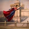 Barbie Supergirl Collectible Fashion Doll from The Flash Movie Wearing Red & Blue Suit with Cape, Display Stand Included view 4