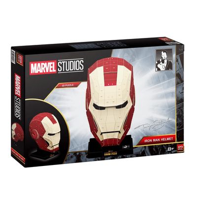 4D Puzzle Marvel: Iron Man Helmet 92 Piece Model Kit for Teens and Adults Ages 14+