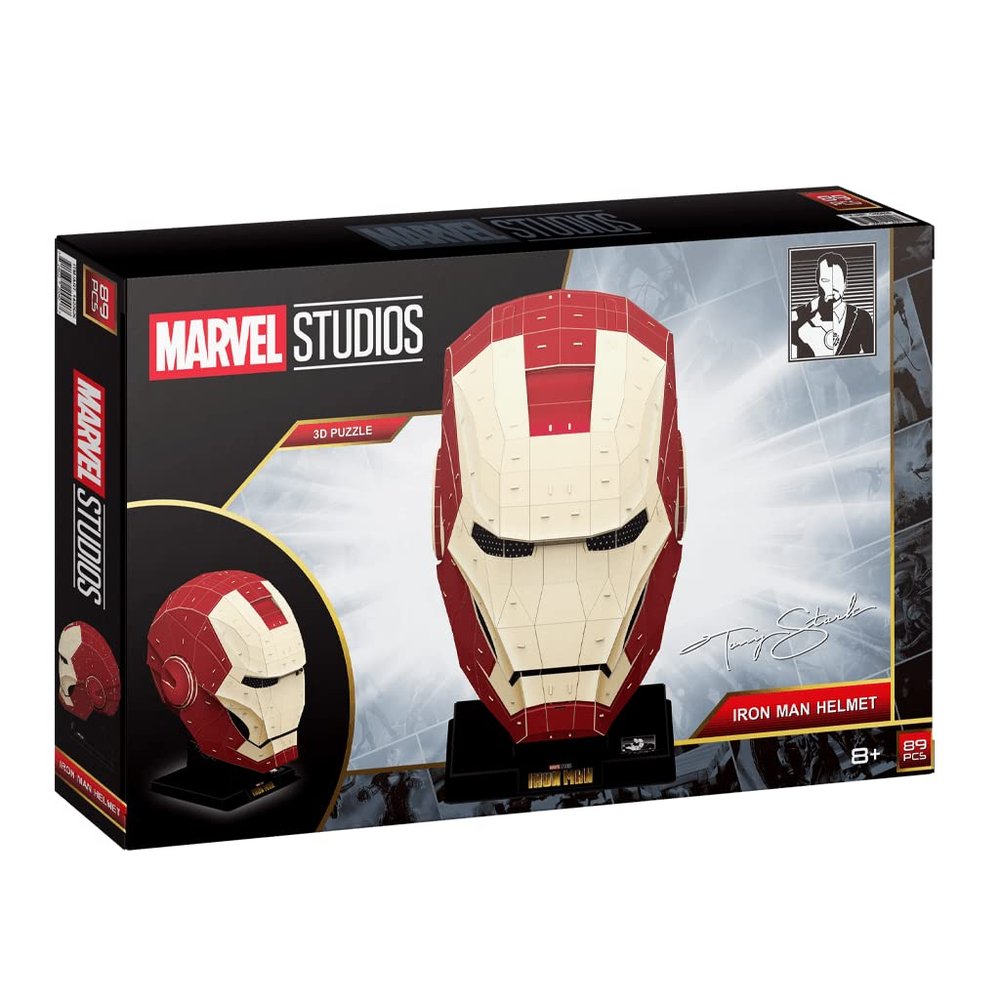 4D Puzzle Marvel: Iron Man Helmet 92 Piece Model Kit for Teens and Adults Ages 14+