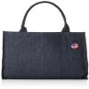 F-Style F-SD010559-005 Tote Bag, Flag Can Badge, Denim Tote Bag, Indigo/U.S.A view 1
