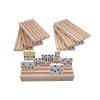SUTIMSHE Mexican Train Domino Trays Set of 8,Natural Wood Domino Racks, Domino Tiles Holders,Double 12 Tiles Holder,Chickenfoot and Other Dominoes Games,Dominoes NOT Included view 1