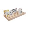 SUTIMSHE Mexican Train Domino Trays Set of 8,Natural Wood Domino Racks, Domino Tiles Holders,Double 12 Tiles Holder,Chickenfoot and Other Dominoes Games,Dominoes NOT Included view 4