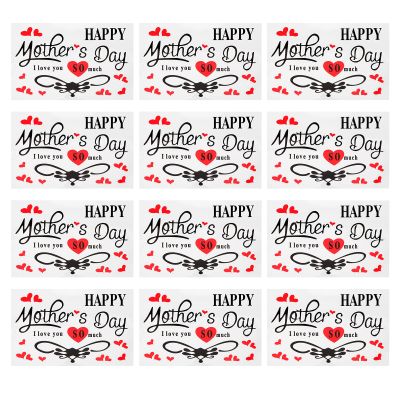 LUOZZY 25 Sheets Mother's Day Balloon Stickers I Love You So Much Party Stickers DIY Balloon Stickers for Mother's Day Birthday Home Outdoor