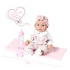 Enjoyin 12'' Baby Doll in Gift Box with Pink Cloths, Pacifier, 13''x13'' Microfabric Blanket, and Feeding Bottle. Gift Idea for Ages 3+ view 2
