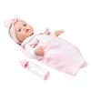 Enjoyin 12'' Baby Doll in Gift Box with Pink Cloths, Pacifier, 13''x13'' Microfabric Blanket, and Feeding Bottle. Gift Idea for Ages 3+ view 4