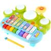 PowerTRC 3 in 1 Musical Instrument Toy for Baby & Toddler, Electronic Piano Keyboard with Xylophone and Drum Set, Learning Toy with Lights and Sound, Educational Montessori Toys for Babies view 1