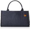 F-Style F-SD010559-001 Tote Bag, Flag with Can Badge, Denim Tote Bag, Indigo/Sri Lanka view 1