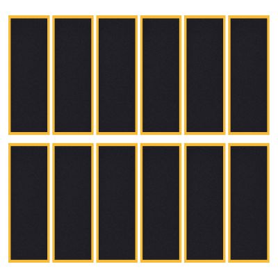 12 Piece Mini Finger Fingerboard Grip Tape,Foam Grip Tape Pro Fingerboard Tech Deck Performance SeriesP-rep Professional Original Black Skateboard Fingerboard Foam Grip Tape Stickers,38mmX110mm