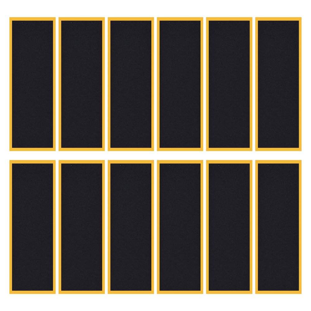 12 Piece Mini Finger Fingerboard Grip Tape,Foam Grip Tape Pro Fingerboard Tech Deck Performance SeriesP-rep Professional Original Black Skateboard Fingerboard Foam Grip Tape Stickers,38mmX110mm