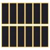 12 Piece Mini Finger Fingerboard Grip Tape,Foam Grip Tape Pro Fingerboard Tech Deck Performance SeriesP-rep Professional Original Black Skateboard Fingerboard Foam Grip Tape Stickers,38mmX110mm view 1