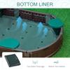 Outsunny Kids Outdoor Sandbox with Cover Garden Bed Sand Pit, Easy Assembly Children's Oval Sandbox for Backyard, Brown, 72" x 41.25" x 8.75" view 4