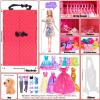 iBayda 11.5-Inch Fashion Doll with Closet Clothes Accessories Set - Includes Princess Gown, Long Dresses, Outfits, Shoes, Handbags, Mirror, Pet Dog & More (Doll Included) view 2