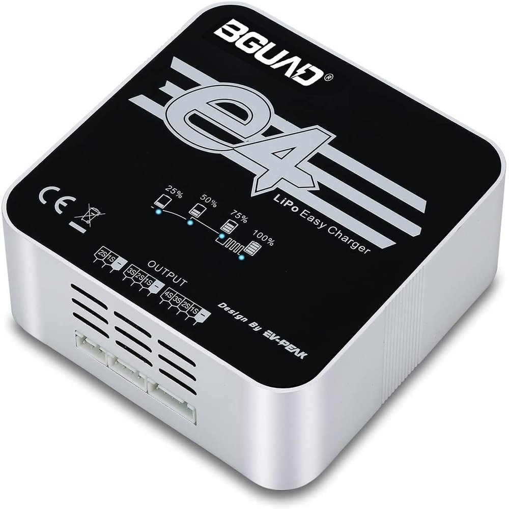 BGUAD 50W 4A LiPo Battery Charger AC XH Output Easy Intelligent Balance Charger for 2-4S 7.4V 11.1V 14.8V Packs for RC Car Truck Crawler Helicopter Quadcopter Drone FPV Airplane Boat Racing Airsoft