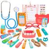 WOODMAM Wooden Dentist Kit for Kids, 41 Pieces Toy Medical Kit with Stethoscope & Medical Storage Bag, Montessori Pretend Doctor Kit Toys for 3 4 5 6 Years Old Boys Girls view 1