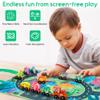 HELLOWOOD Dinosaur Toys for Toddlers Age 2-4, Wooden Dinosaur Train Set with Playmat/Storage Bag, Montessori Educational Toys for 2+ Years Old Boys & Girls view 4